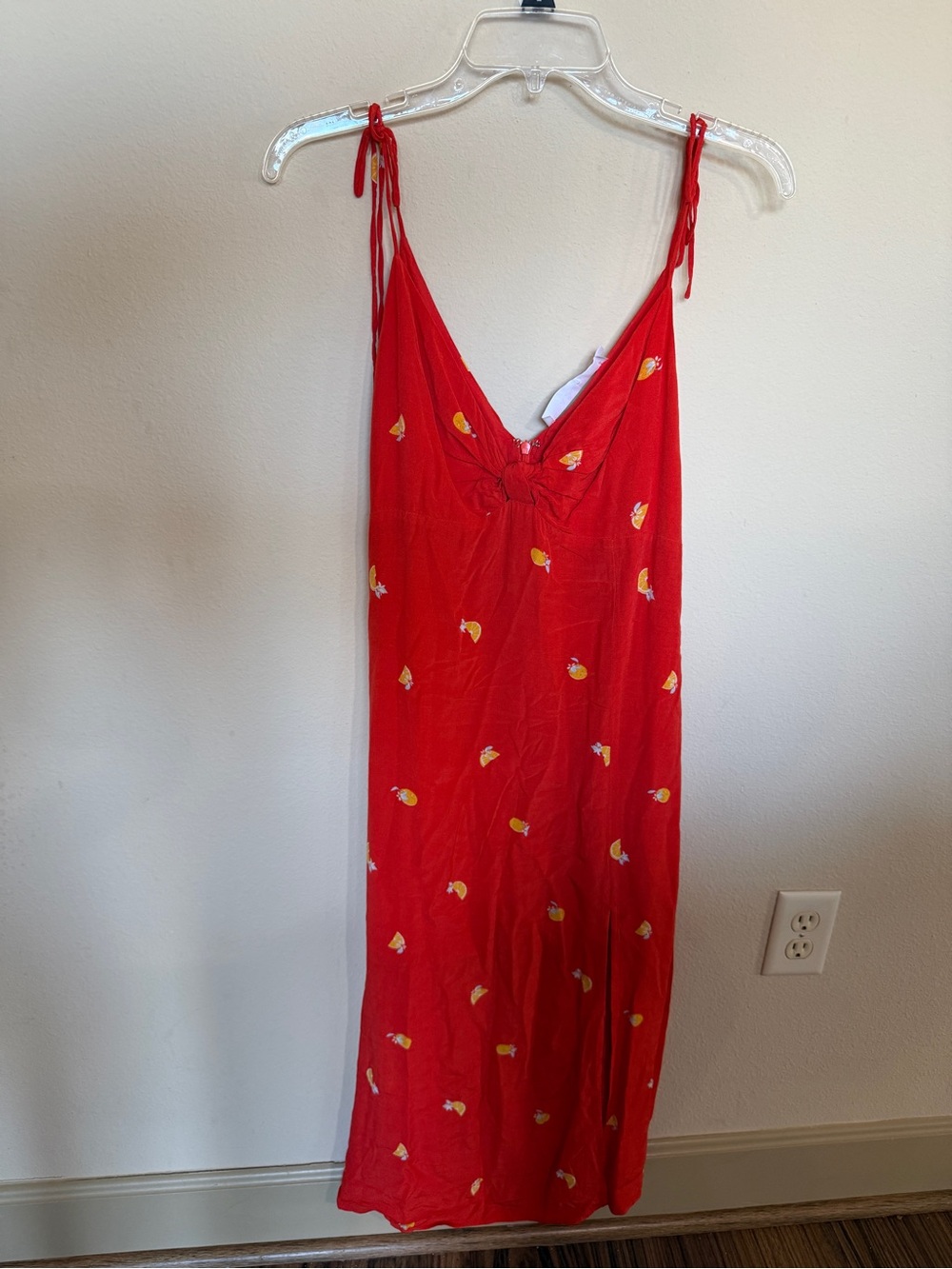 ASTR the label Red Dress with Yellow Lemons size M